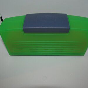 Nyko Deluxe Care Case Clear Neon Green Holds 12 Gameboy Games Hard Shell EUC